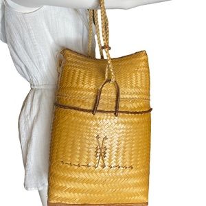 Vintage Ifugao Handwoven Wicker Basket Backpack
